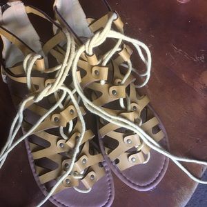 Yellow Strappy Sandals